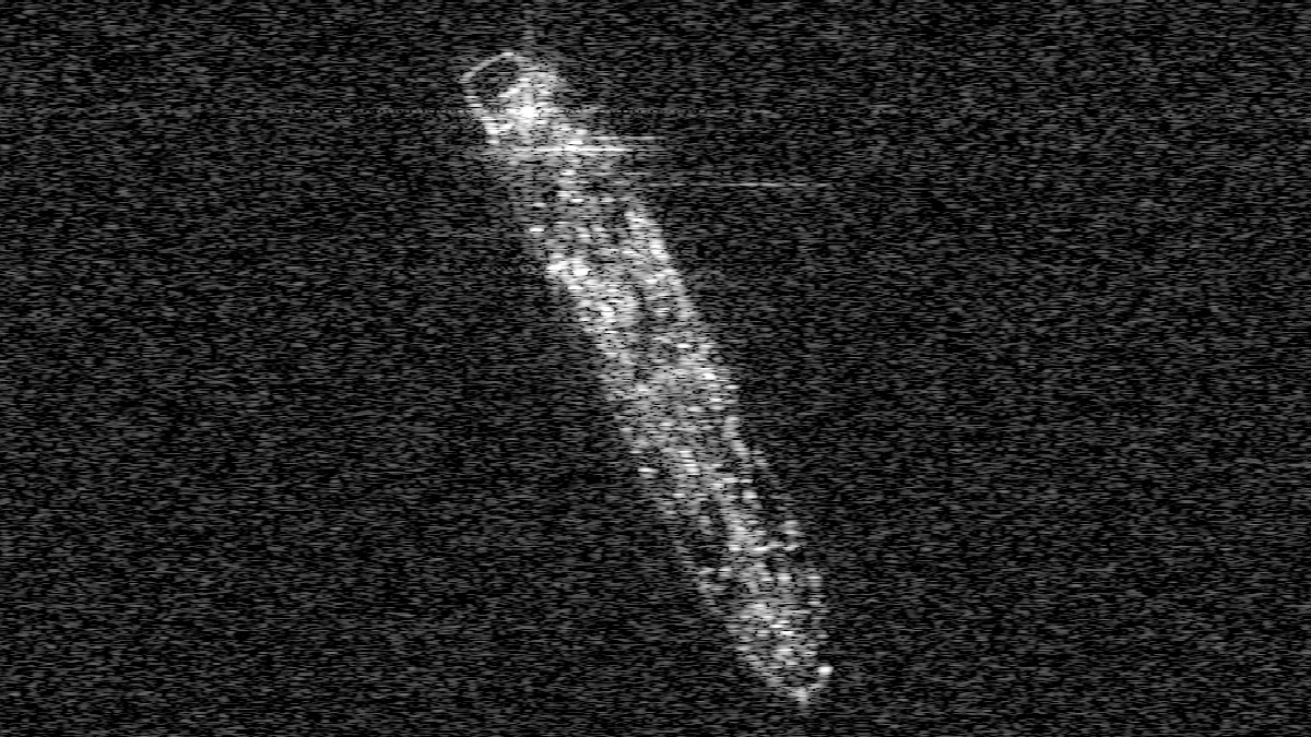 Πλοίο σε αγκυροβόλιο, X-band spotlight, 1 s